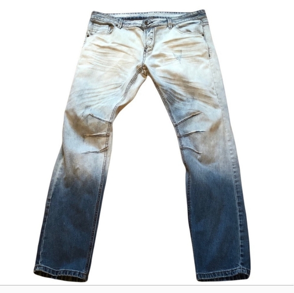 RS7 Royal 7even Ombre Fade Straight Leg Jeans - Size: 38 x 32 - Picture 2 of 3